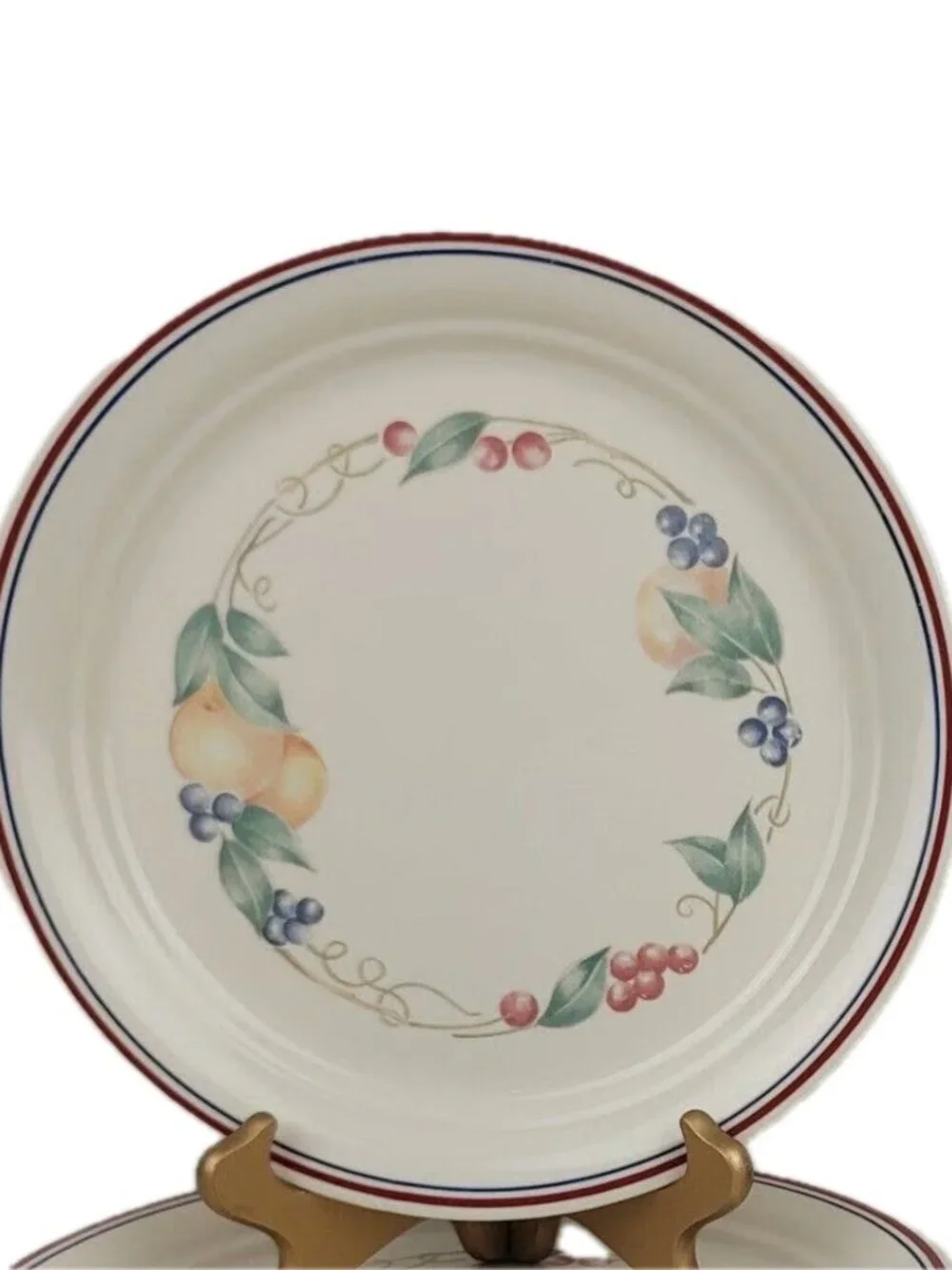 Corelle Corning Abundance - 8 Dinner Plates Vitrelle Glass Floral Pattern